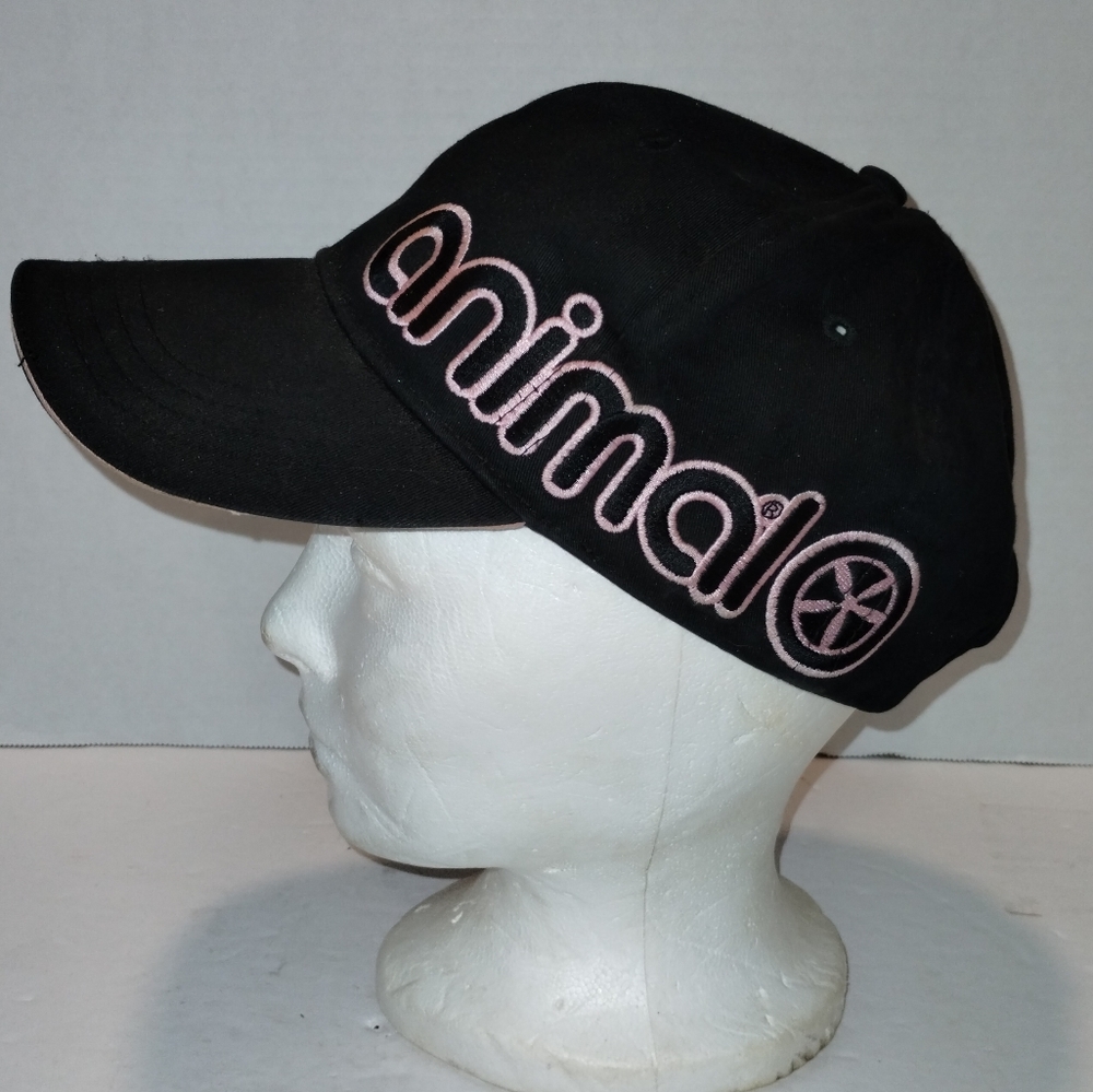 Animal Black With Pink Logo Ball Cap Hat Adjustable GRA07 BC460